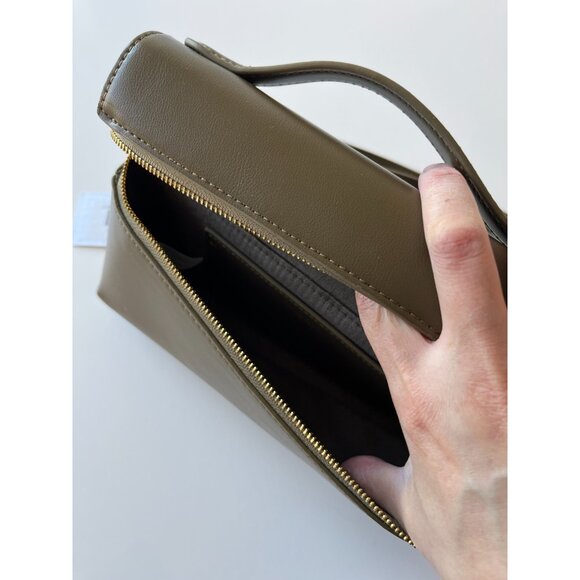 NWT JW PEI Thea Top Handle Bag Dark Olive Vegan Leather - Picture 9 of 11